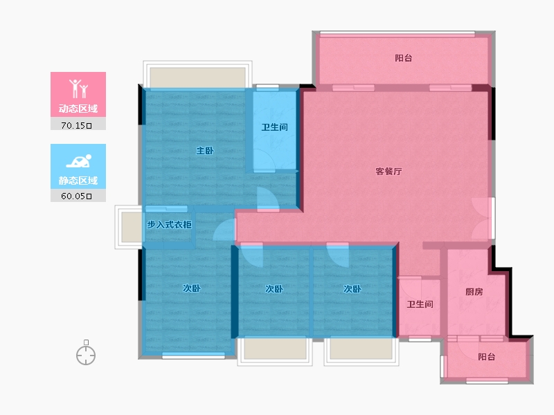 四川省-成都市-听湖九园-117.30-户型库-动静分区