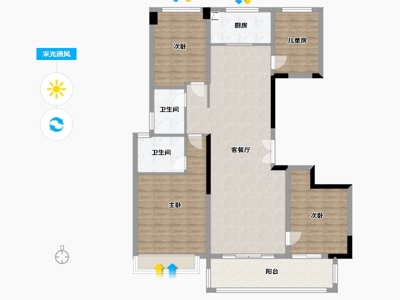 贵州省-铜仁市-悦珊-129.00-户型库-采光通风