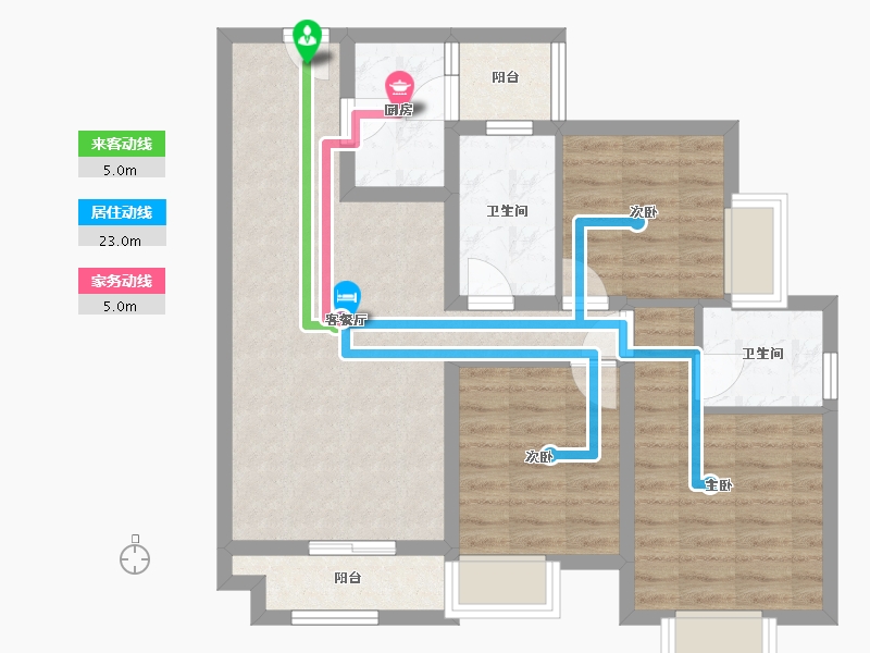 四川省-成都市-协信天骄城-89.86-户型库-动静线