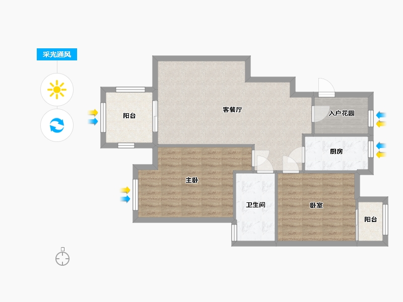 四川省-成都市-蓝谷地-82.00-户型库-采光通风