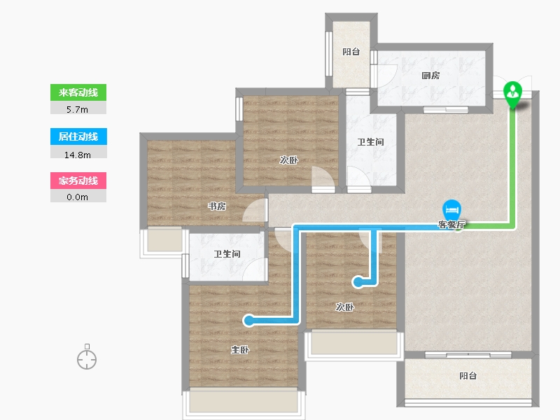 贵州省-铜仁市-公园华府-0.00-户型库-动静线