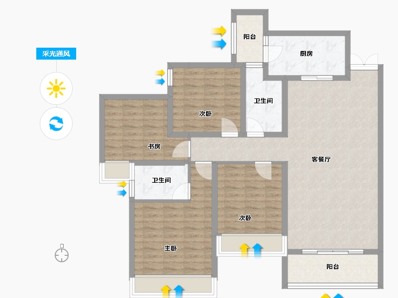 贵州省-铜仁市-公园华府-0.00-户型库-采光通风