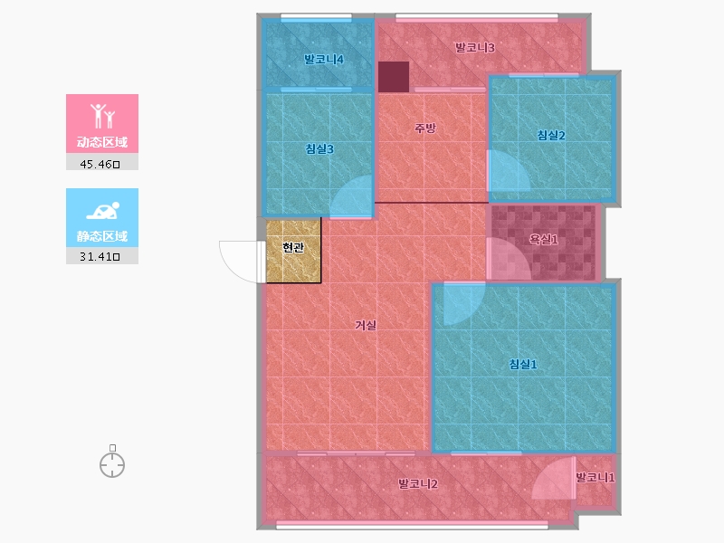 경기도-수원시 권선구-삼익-72.17-户型库-动静分区