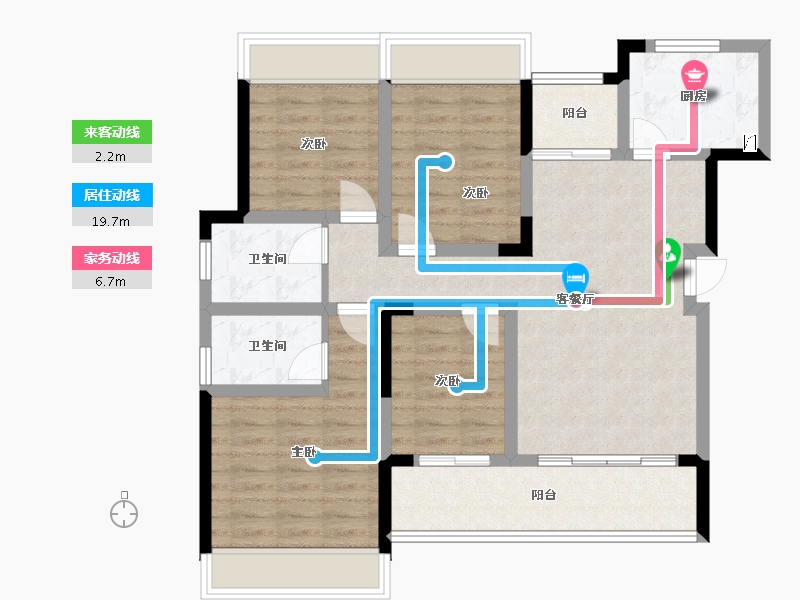 贵州省-贵阳市-云和春天-118.00-户型库-动静线