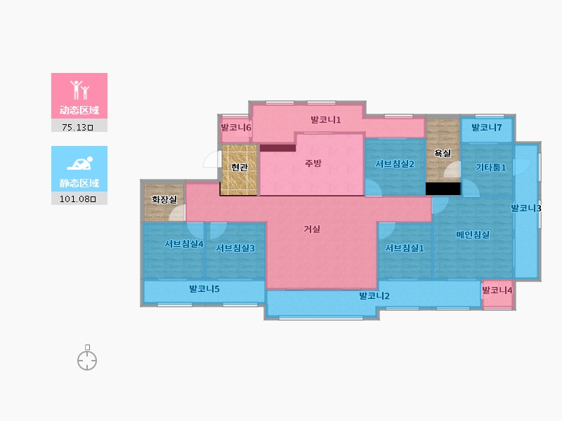 경기도-성남시 수정구-위례자이-178.52-户型库-动静分区