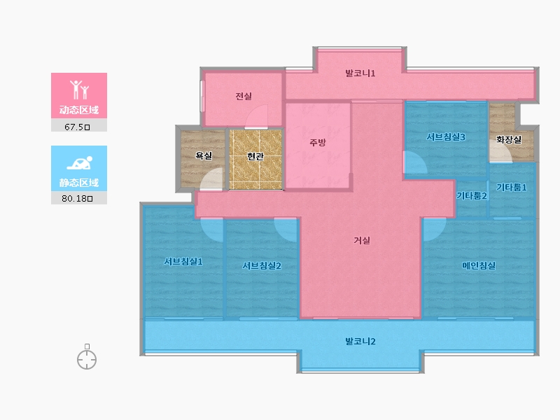 경기도-수원시 장안구-천천푸르지오-150.07-户型库-动静分区