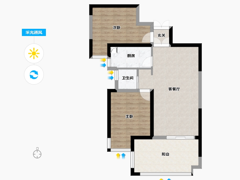 湖南省-长沙市-明发国际城-73.08-户型库-采光通风