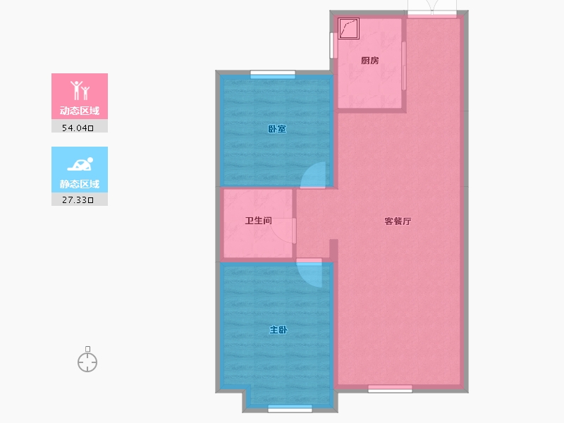 内蒙古自治区-通辽市-悦圣湾-梓园-83.00-户型库-动静分区