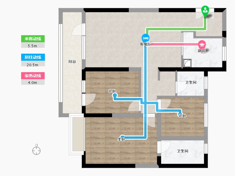 山东省-淄博市-天泰·嘉亿城-91.82-户型库-动静线