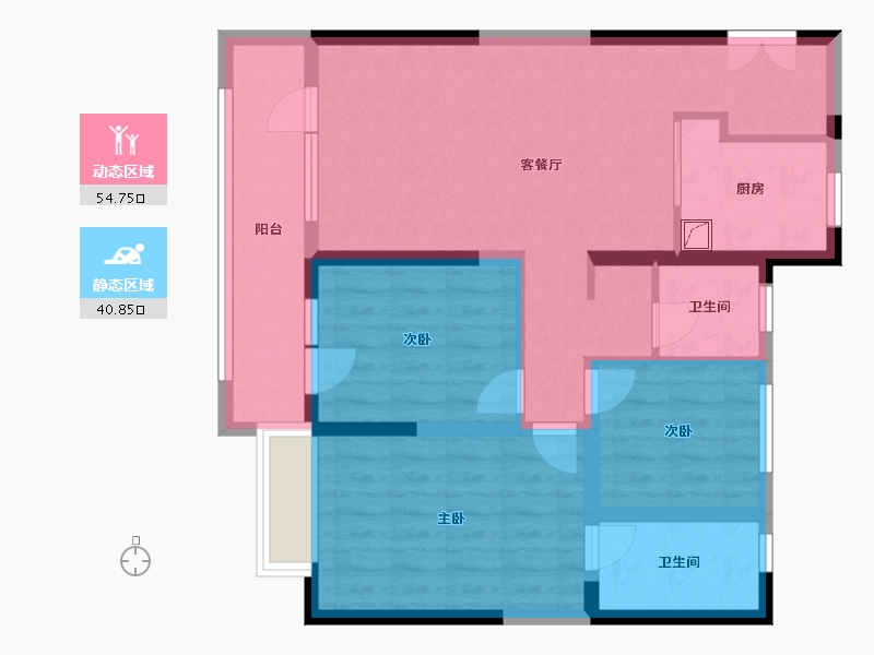 山东省-淄博市-天泰·嘉亿城-91.82-户型库-动静分区