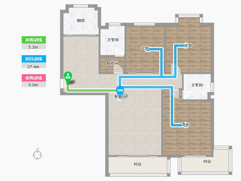 浙江省-温州市-时代都市广场-150.00-户型库-动静线