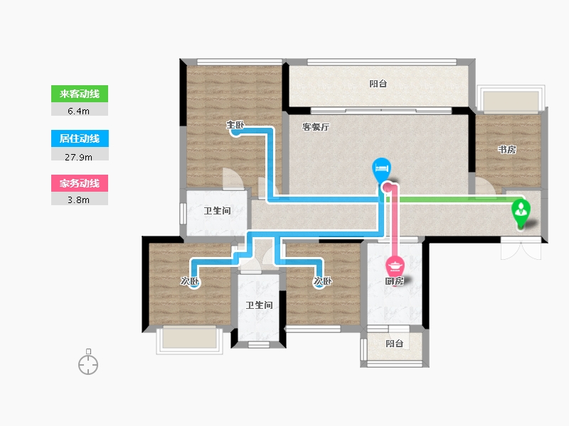 四川省-成都市-交投星月湖畔-108.00-户型库-动静线