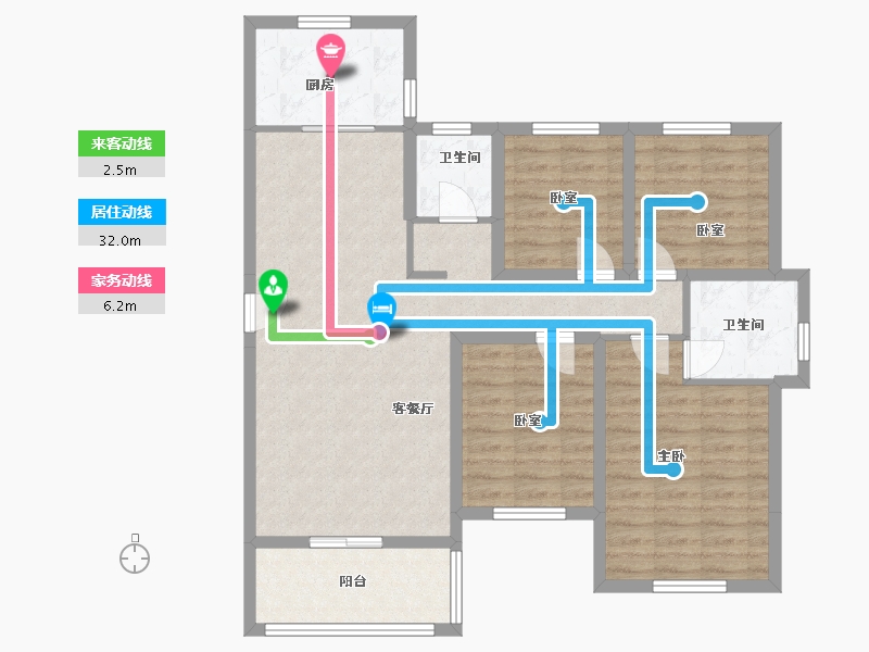 山西省-吕梁市-钰龙湾-110.00-户型库-动静线