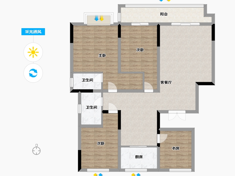 河南省-开封市-大河国际-119.00-户型库-采光通风