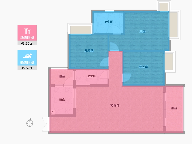 广东省-珠海市-里维埃拉-100.00-户型库-动静分区