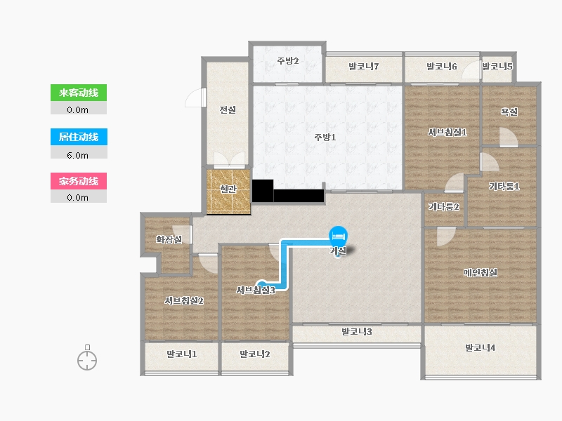 경기도-성남시 분당구-파크뷰-227.74-户型库-动静线