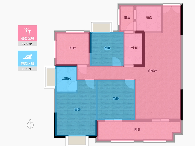 广西壮族自治区-来宾市-裕达天悦城-110.00-户型库-动静分区