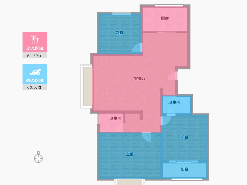 山东省-聊城市-学府花园-110.00-户型库-动静分区