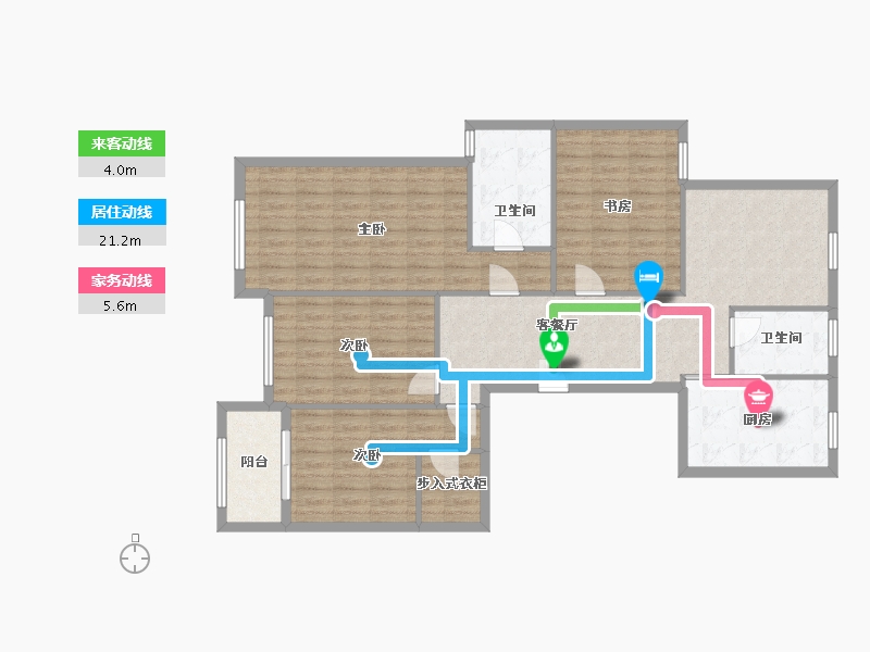 浙江省-宁波市-江沿景苑-116.00-户型库-动静线