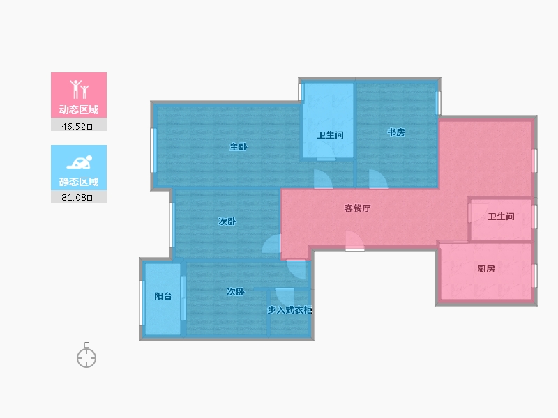 浙江省-宁波市-江沿景苑-116.00-户型库-动静分区