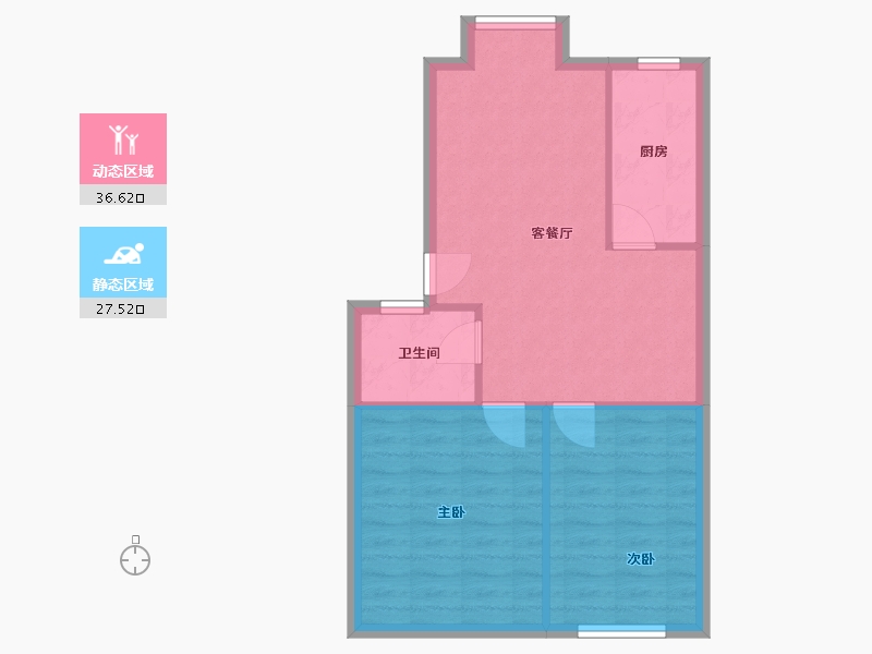 山东省-德州市-八里庄盛世华园-70.00-户型库-动静分区