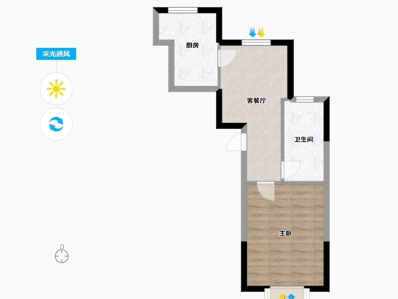 内蒙古自治区-包头市-恒大麓山庄园-40.00-户型库-采光通风