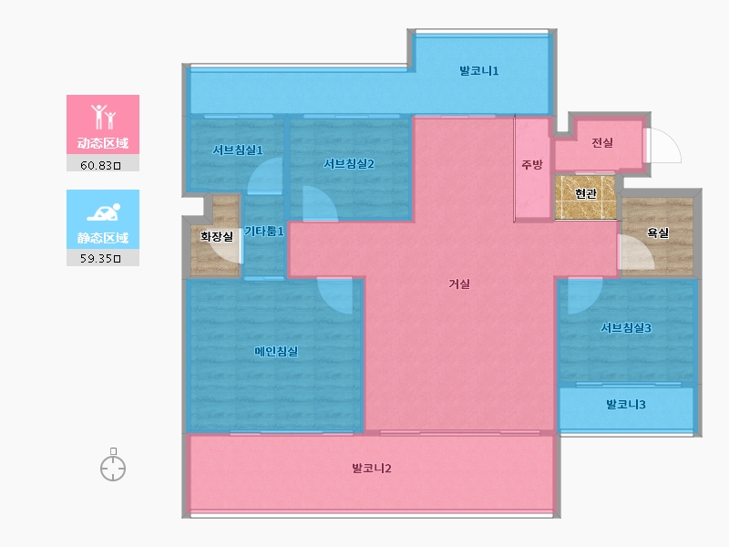 경기도-수원시 장안구-동양파라곤-119.82-户型库-动静分区