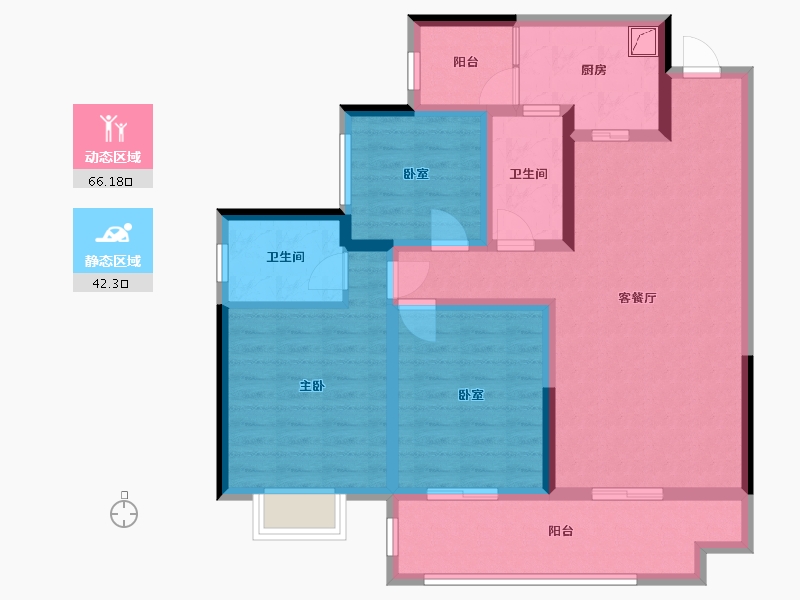 四川省-乐山市-润峨眉-90.00-户型库-动静分区