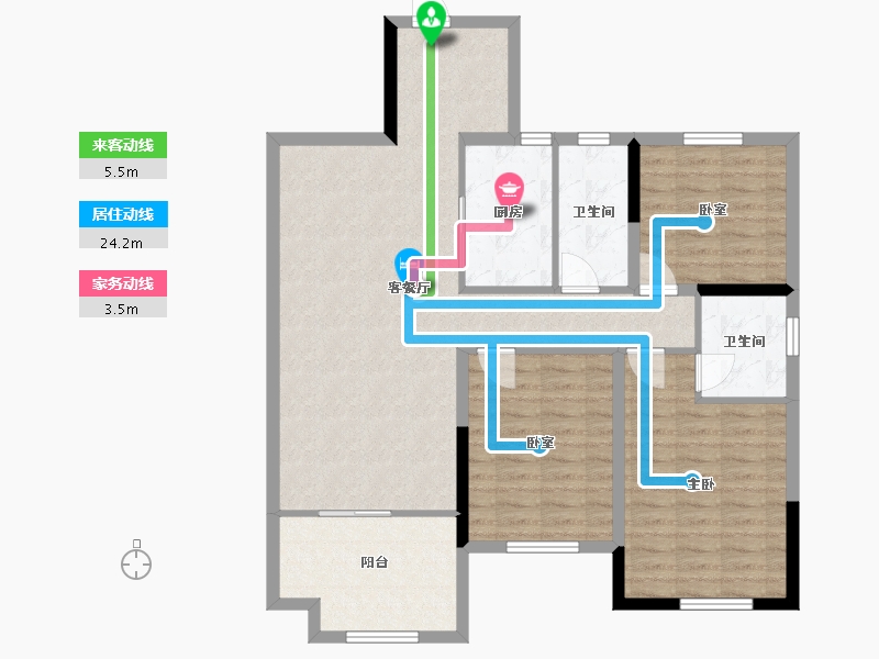 海南省-儋州市-壹号公馆-102.45-户型库-动静线