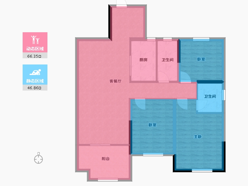 海南省-儋州市-壹号公馆-102.45-户型库-动静分区