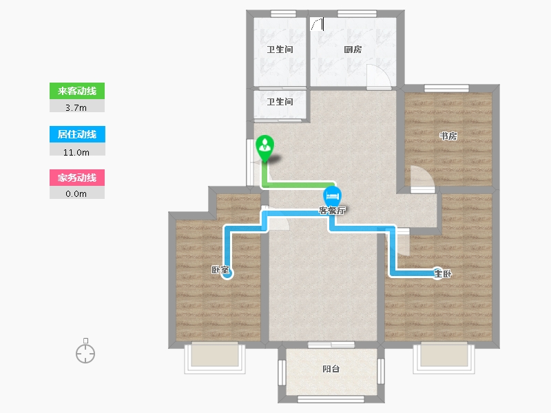 安徽省-铜陵市-福景状元府-90.27-户型库-动静线