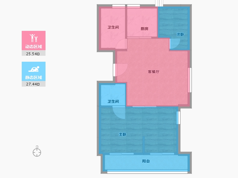 江苏省-无锡市-黄浦正大丹桂园-128.00-户型库-动静分区