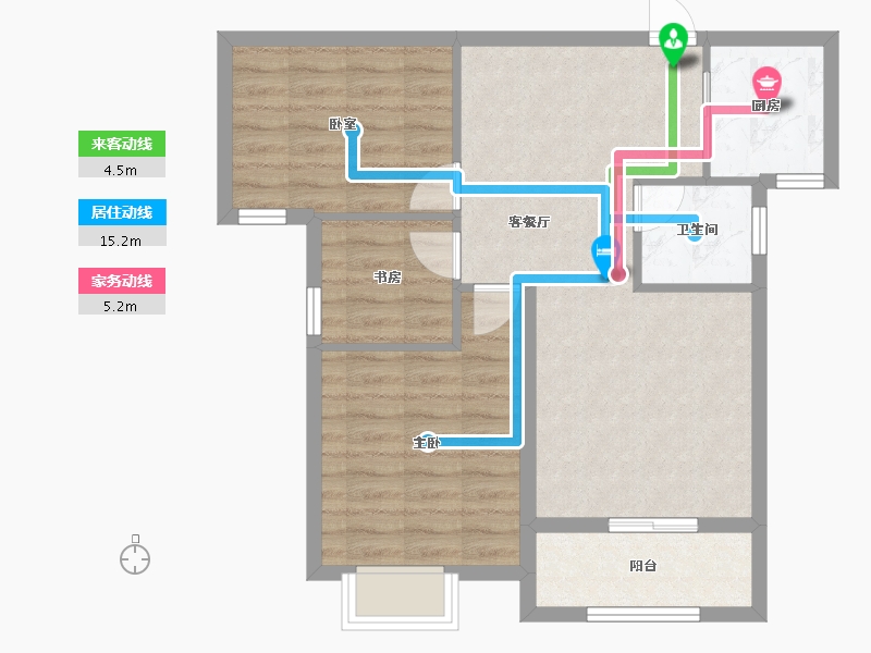 湖北省-黄石市-美地金城-77.76-户型库-动静线