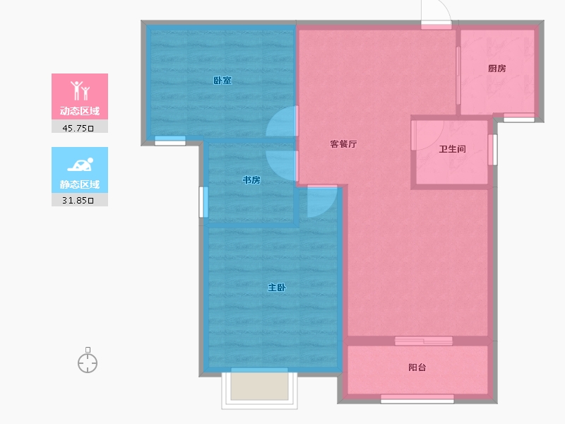 湖北省-黄石市-美地金城-77.76-户型库-动静分区