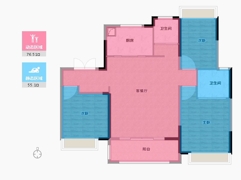 江苏省-镇江市-四季风华-120.00-户型库-动静分区