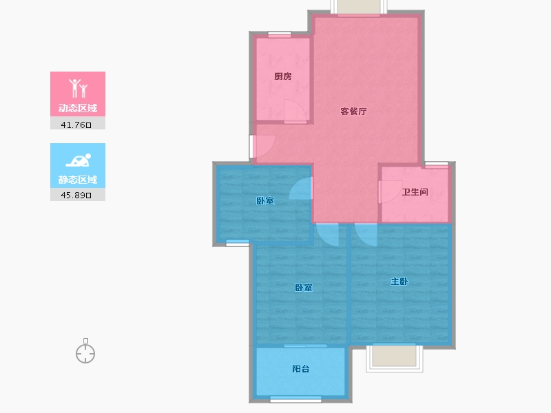 浙江省-杭州市-美地兰庭-80.00-户型库-动静分区