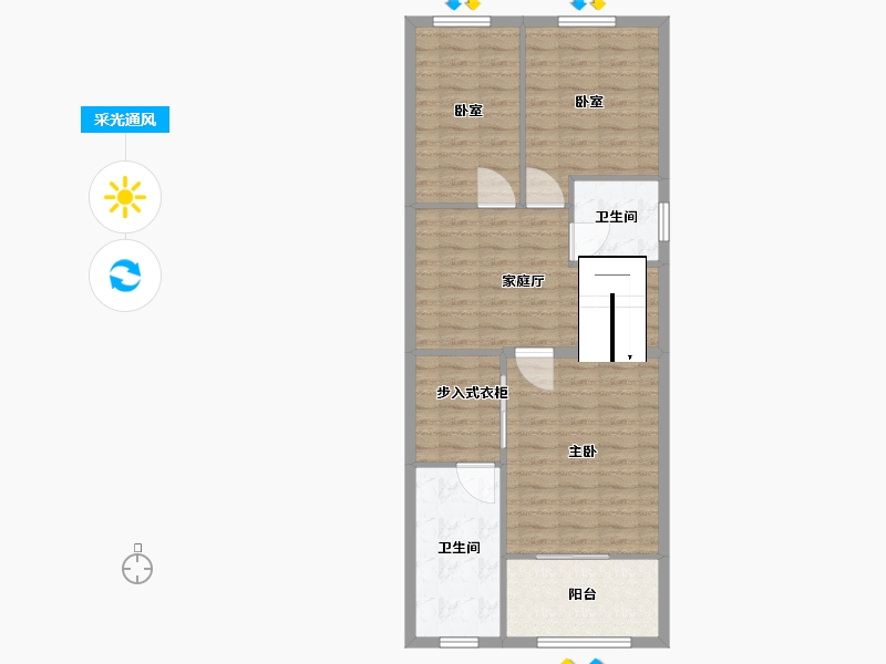 福建省-泉州市-万科·城市之光二期-82.03-户型库-采光通风