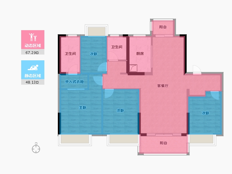 江西省-赣州市-招商雍景湾-102.97-户型库-动静分区