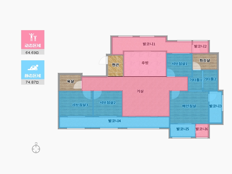 경기도-성남시 수정구-위례자이-142.09-户型库-动静分区