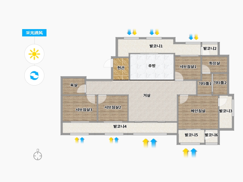 경기도-성남시 수정구-위례자이-142.09-户型库-采光通风