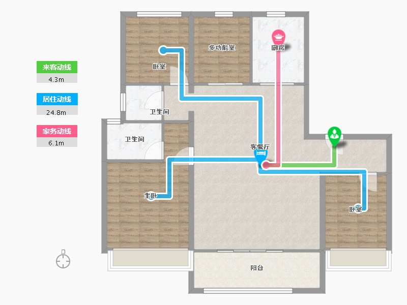 河南省-安阳市-碧桂园-林语印象-128.00-户型库-动静线