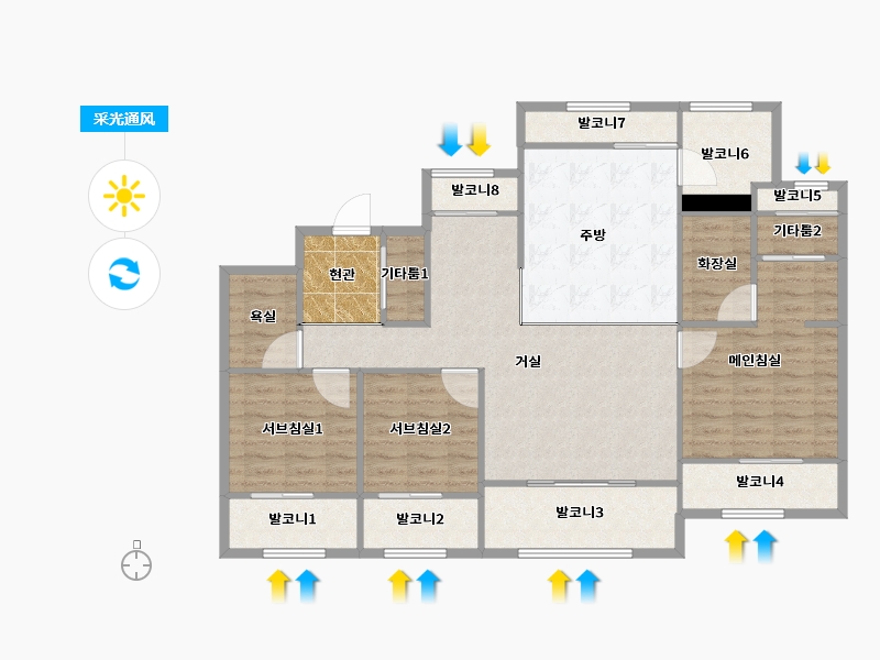 경기도-수원시 권선구-극동스타클래스-119.01-户型库-采光通风