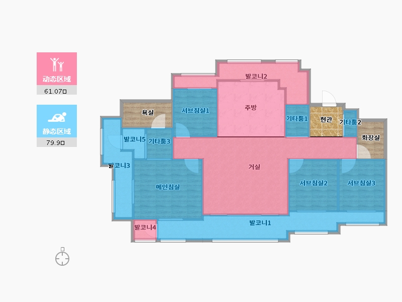 경기도-성남시 수정구-래미안위례-143.04-户型库-动静分区