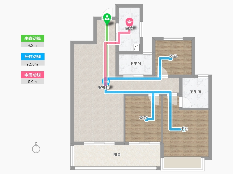 云南省-昆明市-晋宁吾悦广场-94.00-户型库-动静线