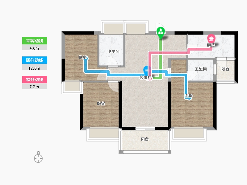 广东省-阳江市-中集碧桂园盛世城邦-90.00-户型库-动静线