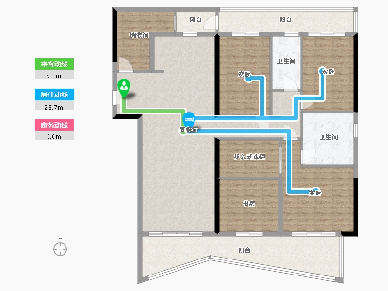 湖南省-长沙市-珠江颐德公馆-150.00-户型库-动静线