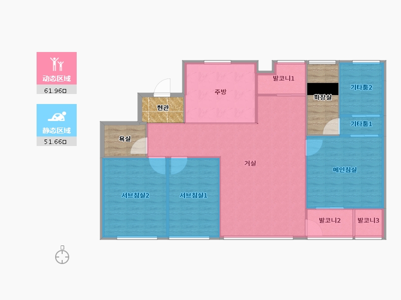 경기도-성남시 수정구-위례더힐55-118.42-户型库-动静分区