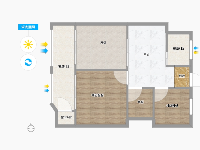 경기도-수원시 권선구-성지-52.21-户型库-采光通风