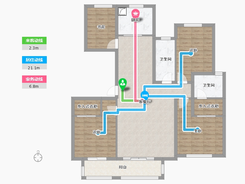 山东省-济南市-绿城荷畔春风-130.00-户型库-动静线