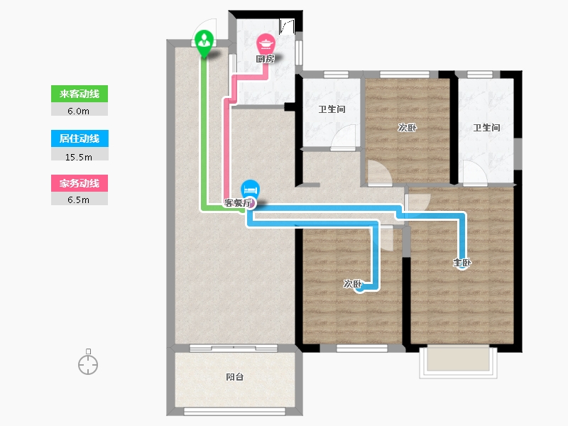 湖南省-长沙市-凌云府-99.00-户型库-动静线